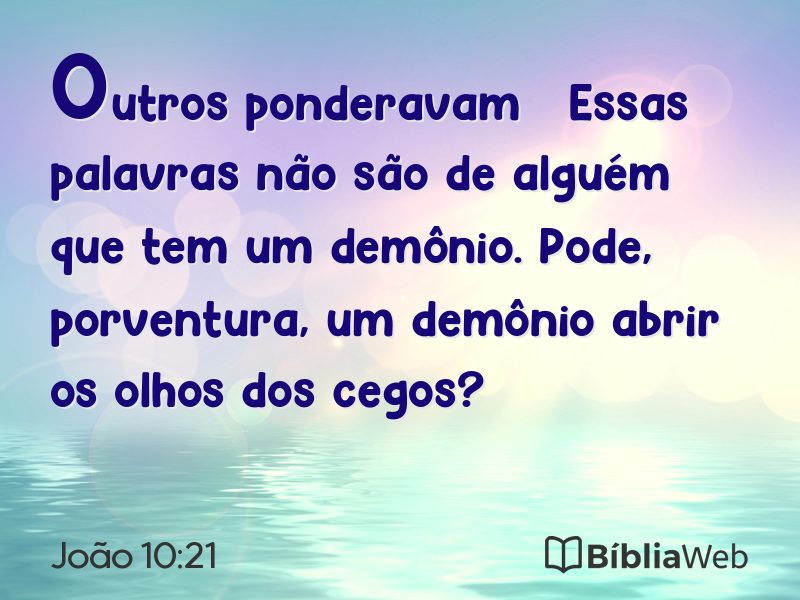 João 10:21 em imagem para compartilhar