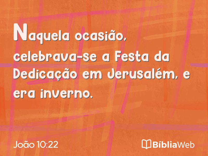 João 10:22 em imagem para compartilhar