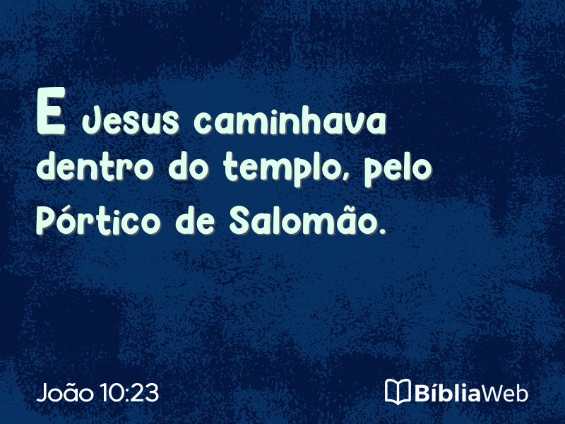 João 10:23 em imagem para compartilhar