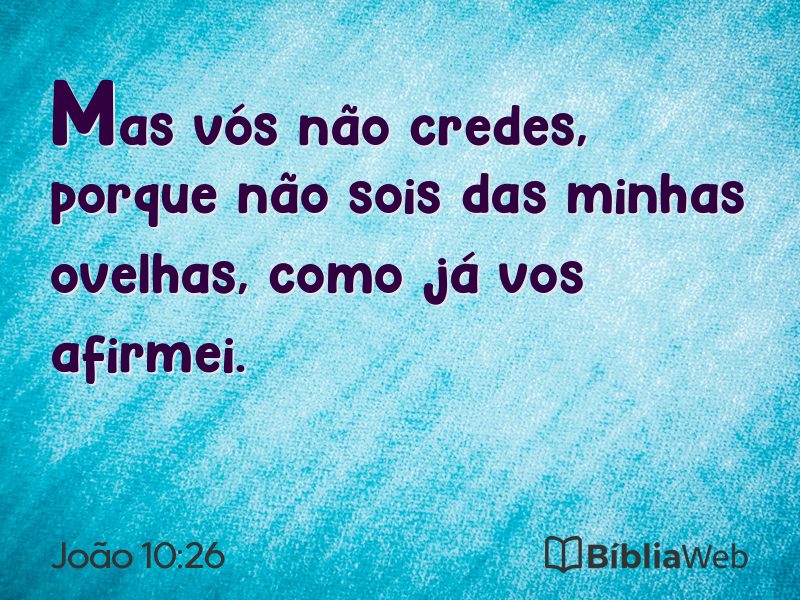 João 10:26 em imagem para compartilhar