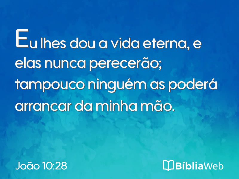João 10:28 em imagem para compartilhar