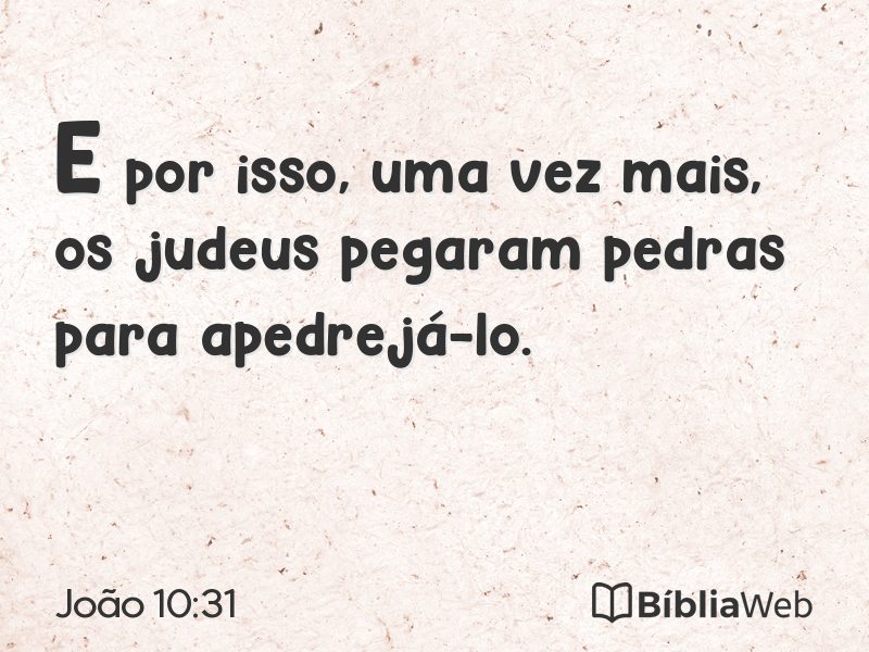 João 10:31 em imagem para compartilhar