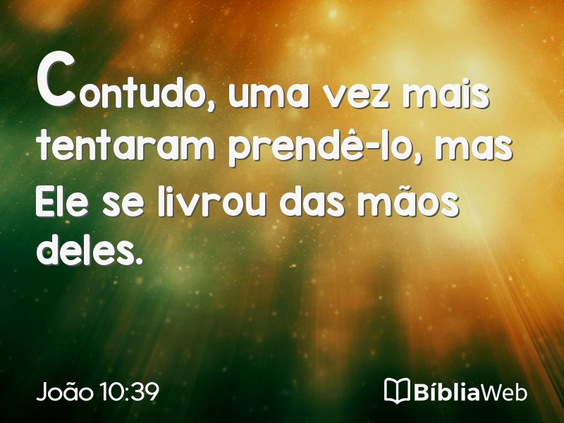 João 10:39 em imagem para compartilhar