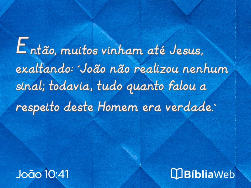 João 10:41 em imagem para compartilhar