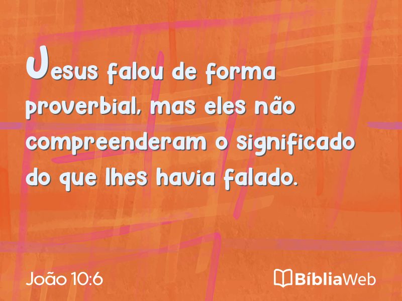 João 10:6 em imagem para compartilhar