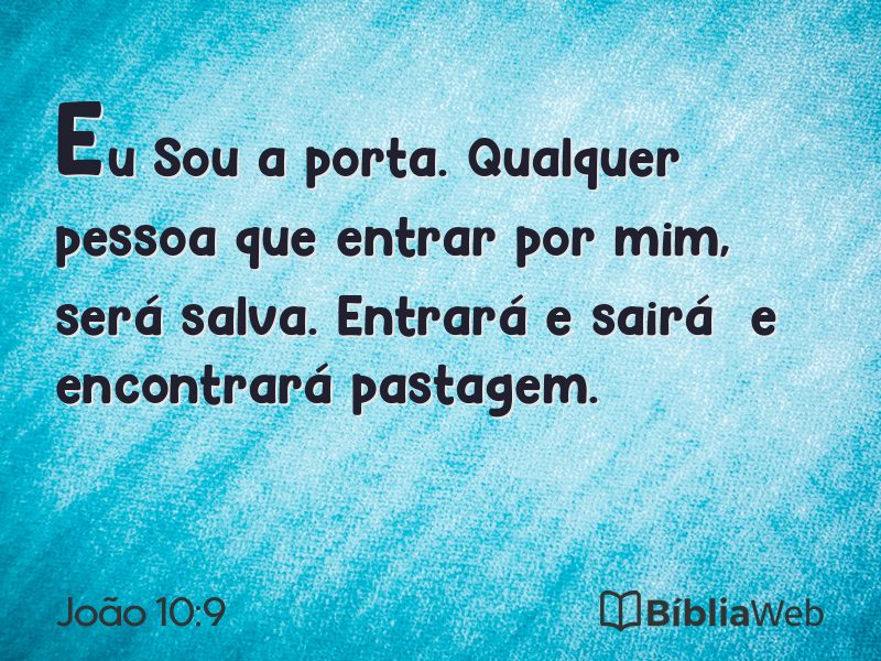 João 10:9 em imagem para compartilhar