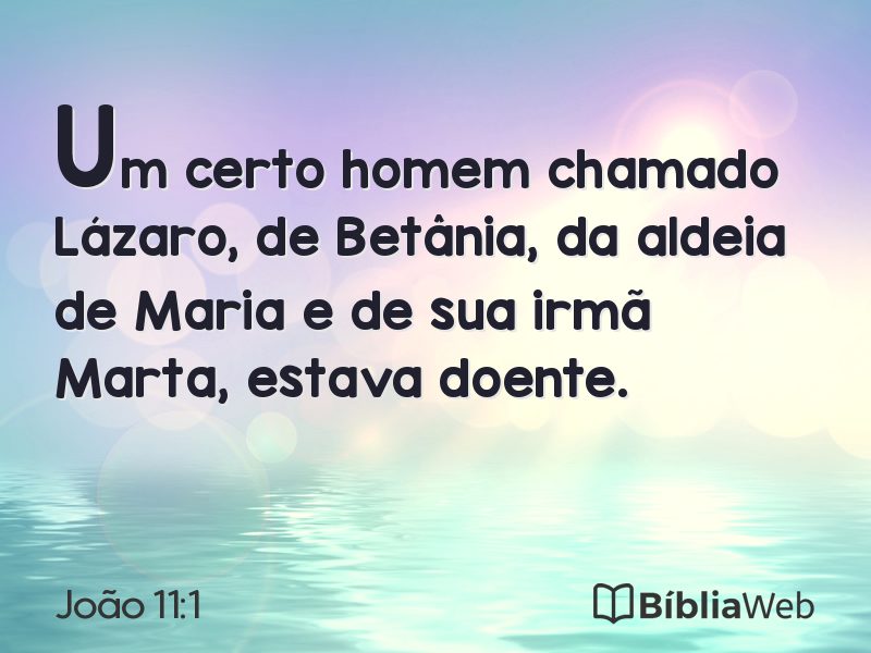 João 11:1 em imagem para compartilhar
