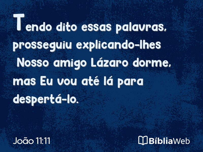 João 11:11 em imagem para compartilhar