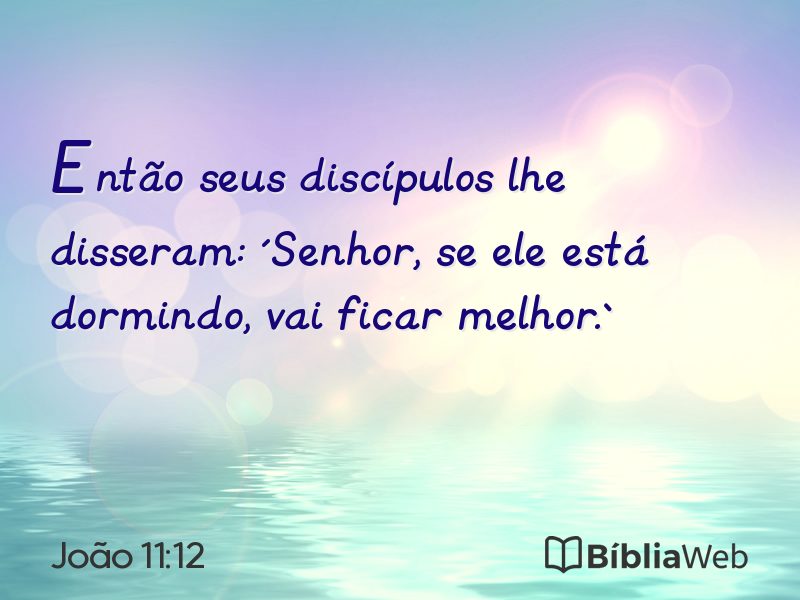 João 11:12 em imagem para compartilhar