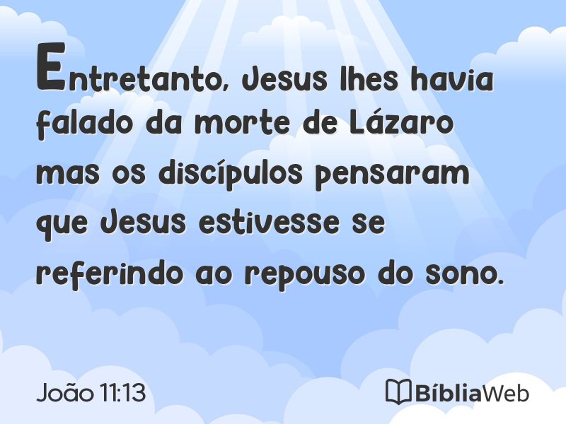 João 11:13 em imagem para compartilhar