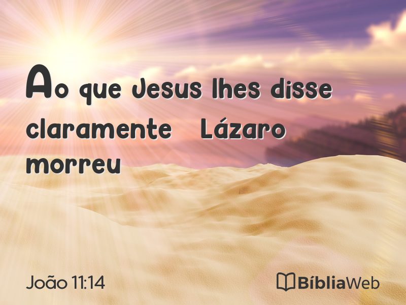 João 11:14 em imagem para compartilhar