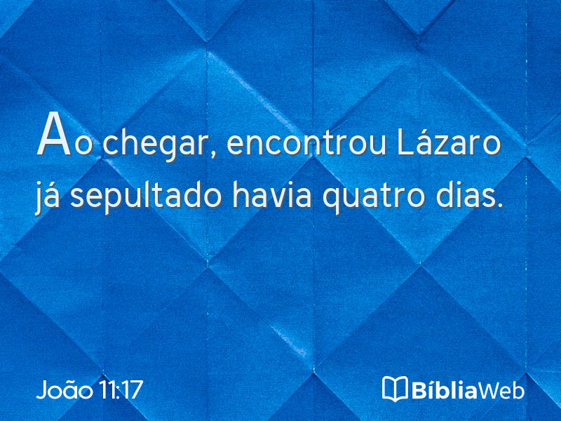 João 11:17 em imagem para compartilhar