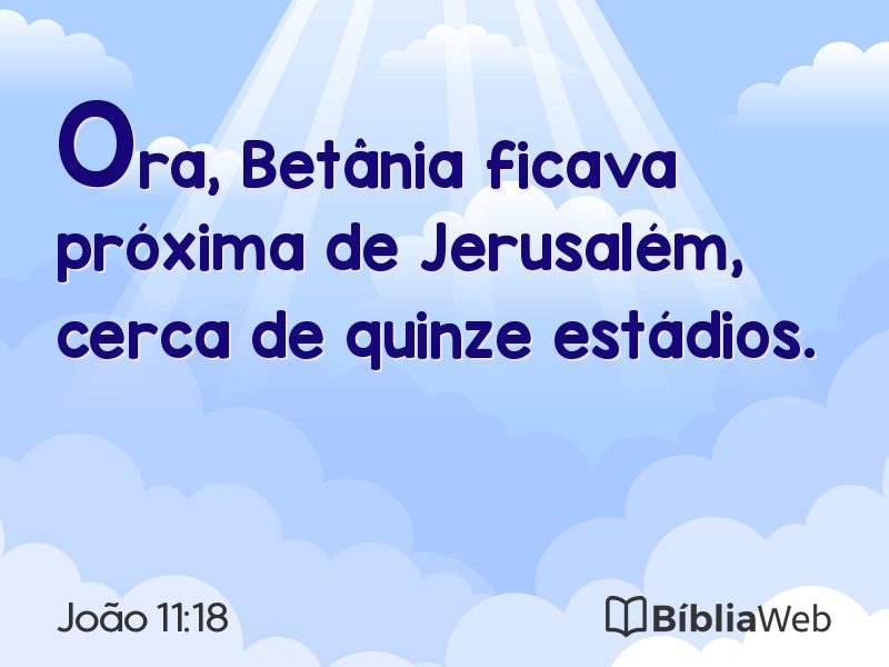 João 11:18 em imagem para compartilhar