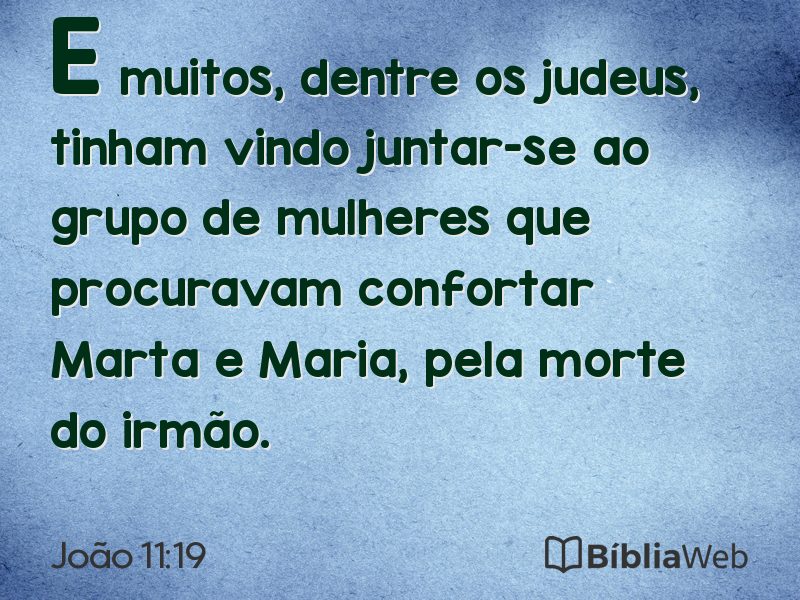 João 11:19 em imagem para compartilhar