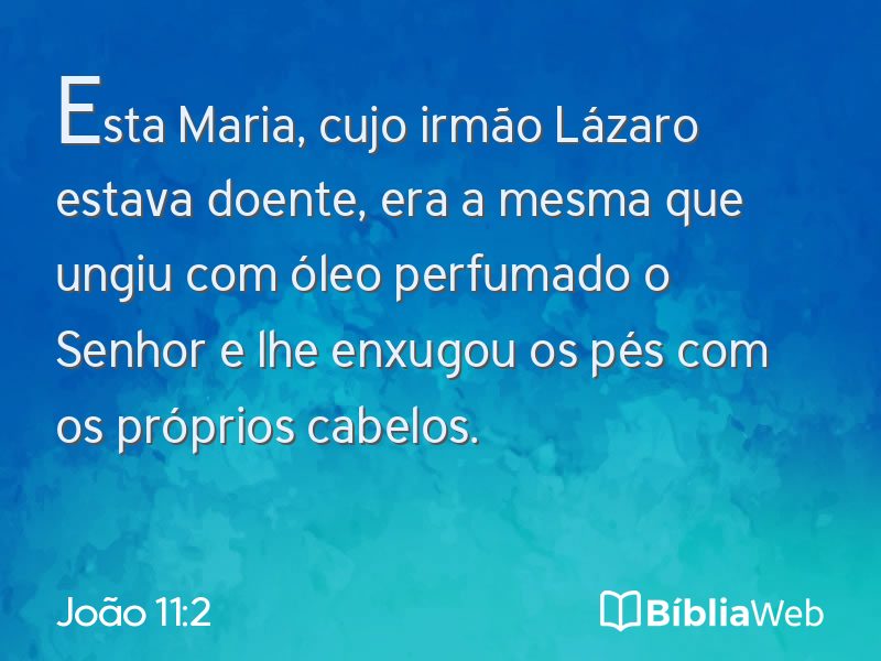 João 11:2 em imagem para compartilhar