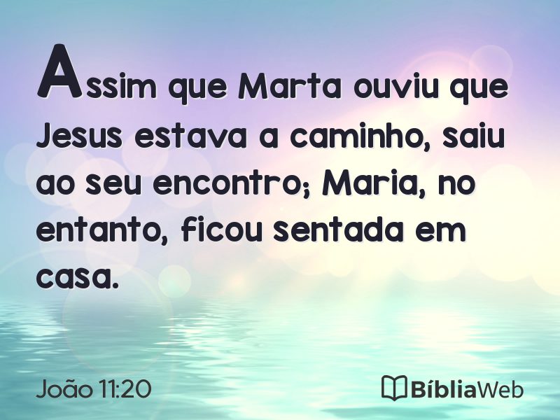 João 11:20 em imagem para compartilhar