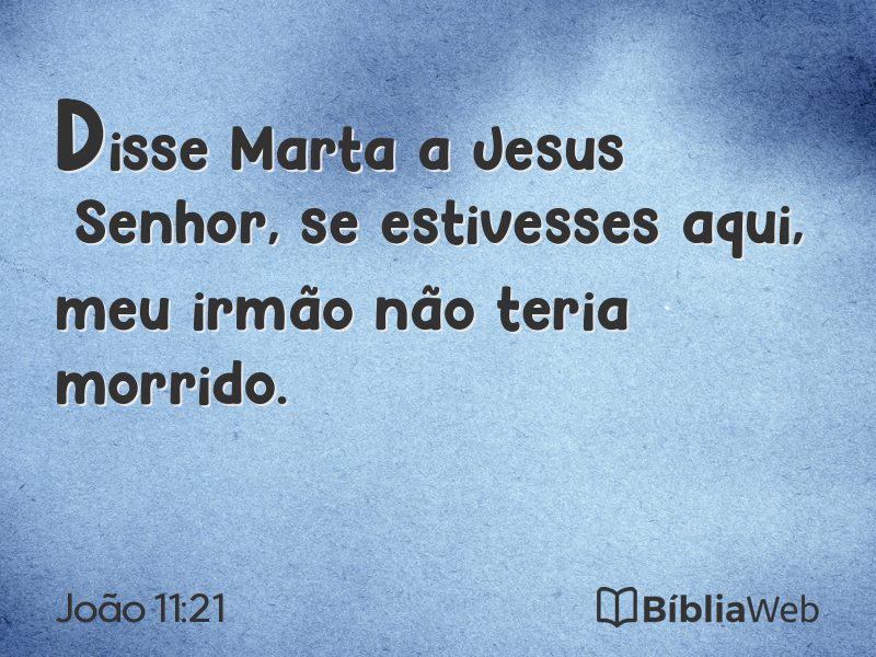 João 11:21 em imagem para compartilhar