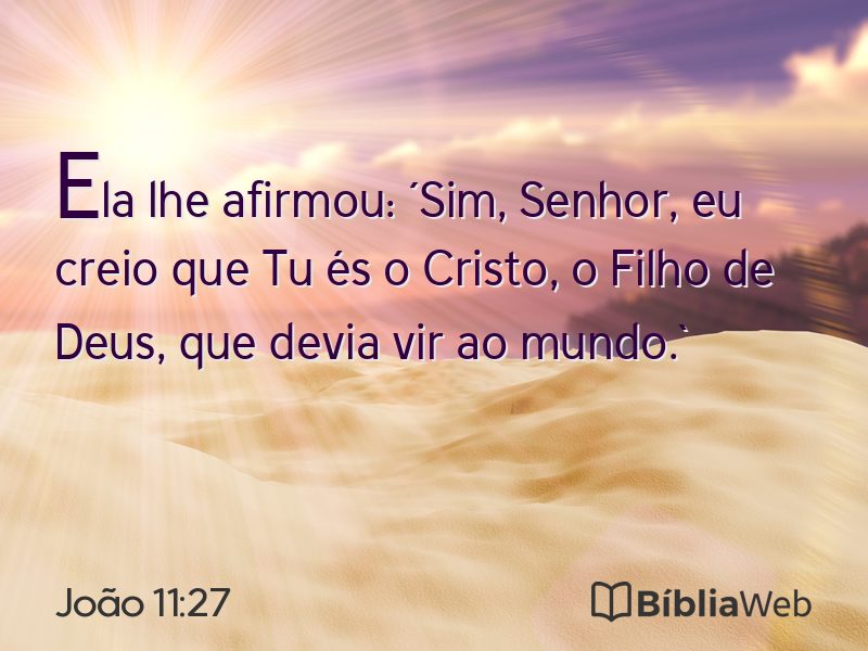 João 11:27 em imagem para compartilhar