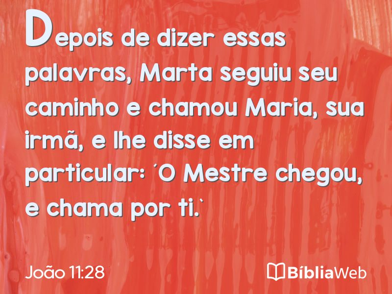 João 11:28 em imagem para compartilhar