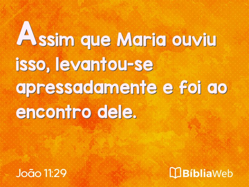João 11:29 em imagem para compartilhar