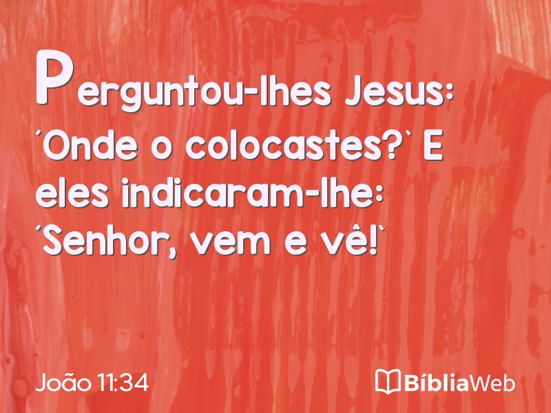 João 11:34 em imagem para compartilhar
