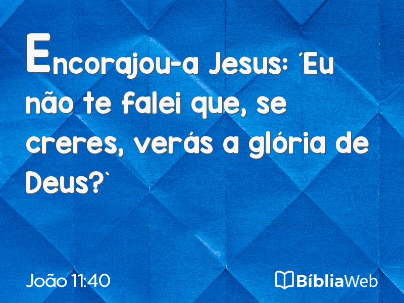 João 11:40 em imagem para compartilhar