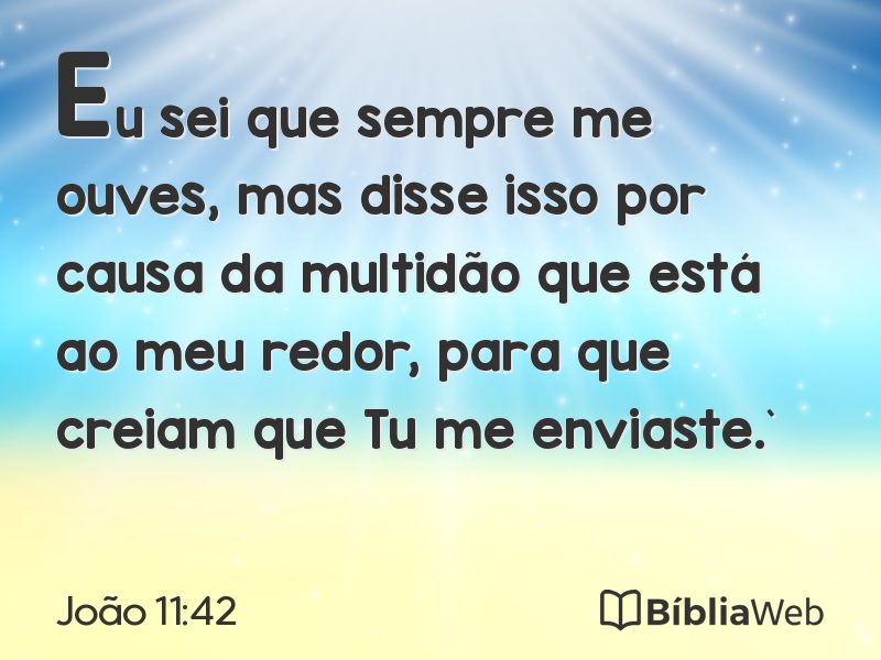 João 11:42 em imagem para compartilhar
