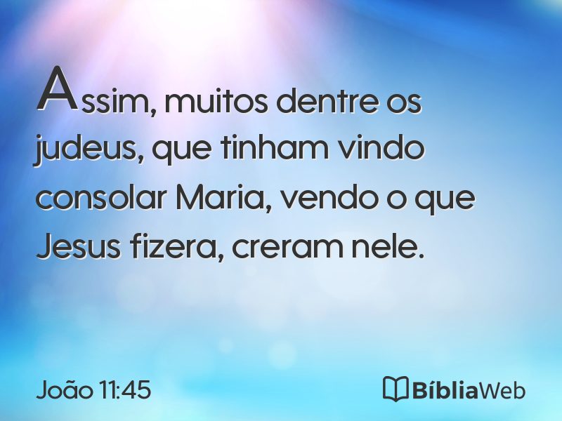 João 11:45 em imagem para compartilhar