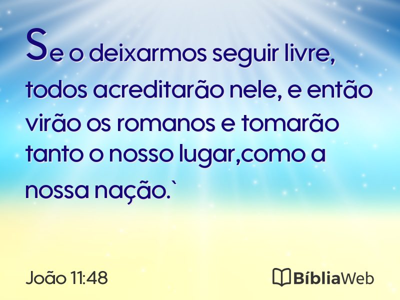 João 11:48 em imagem para compartilhar
