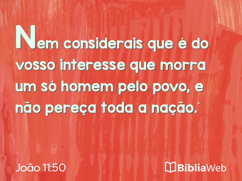 João 11:50 em imagem para compartilhar