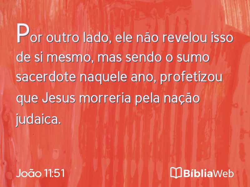 João 11:51 em imagem para compartilhar