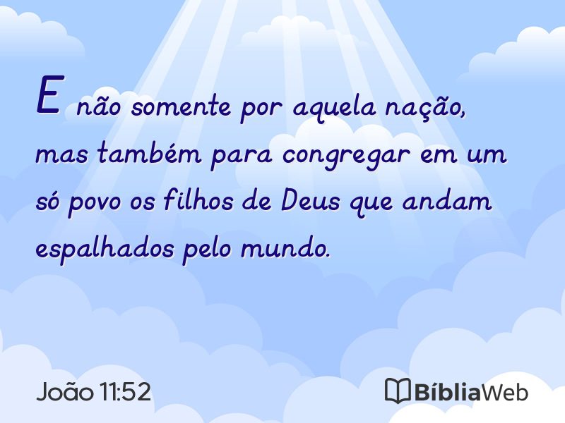 João 11:52 em imagem para compartilhar