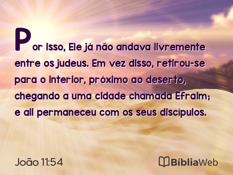 João 11:54 em imagem para compartilhar