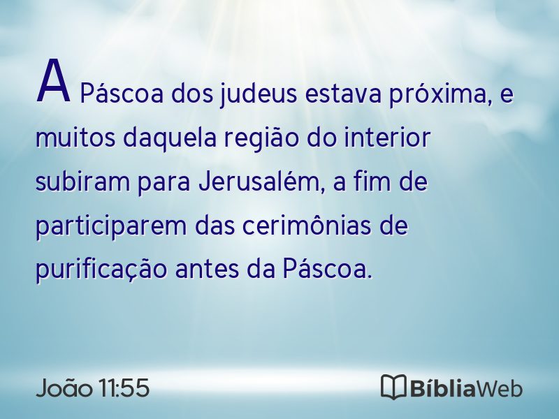 João 11:55 em imagem para compartilhar