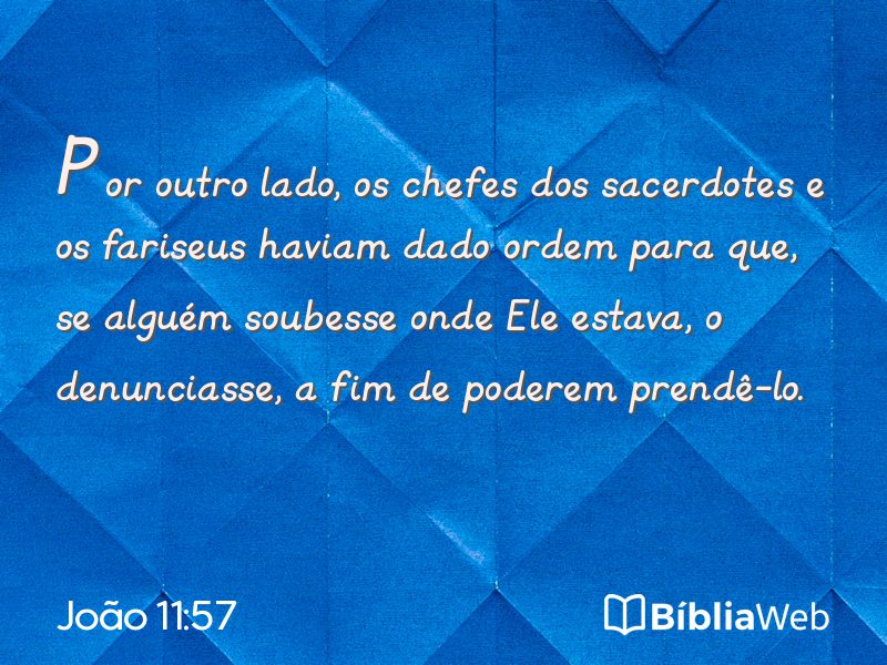 João 11:57 em imagem para compartilhar