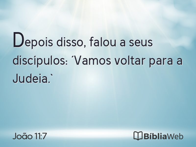 João 11:7 em imagem para compartilhar