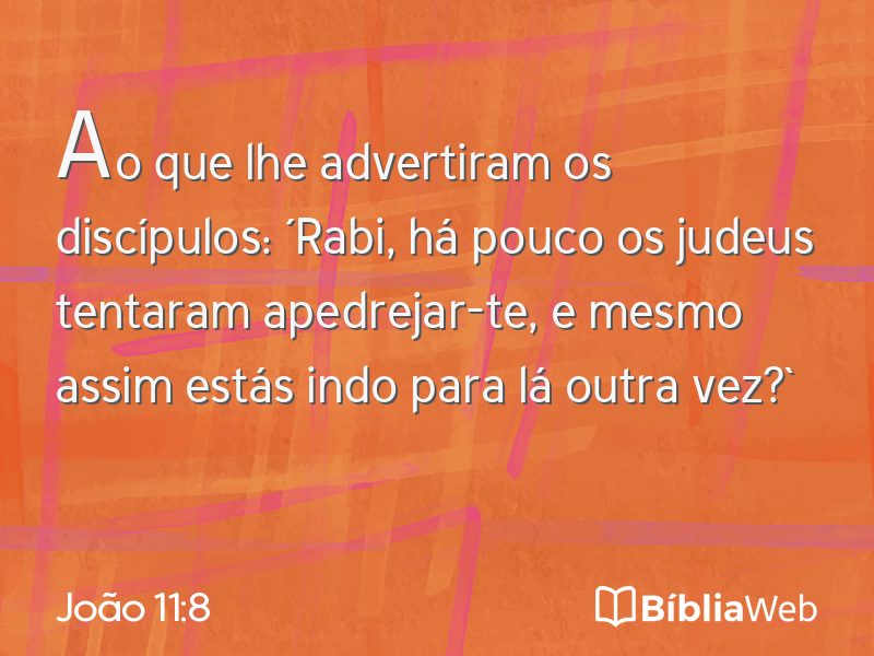 João 11:8 em imagem para compartilhar