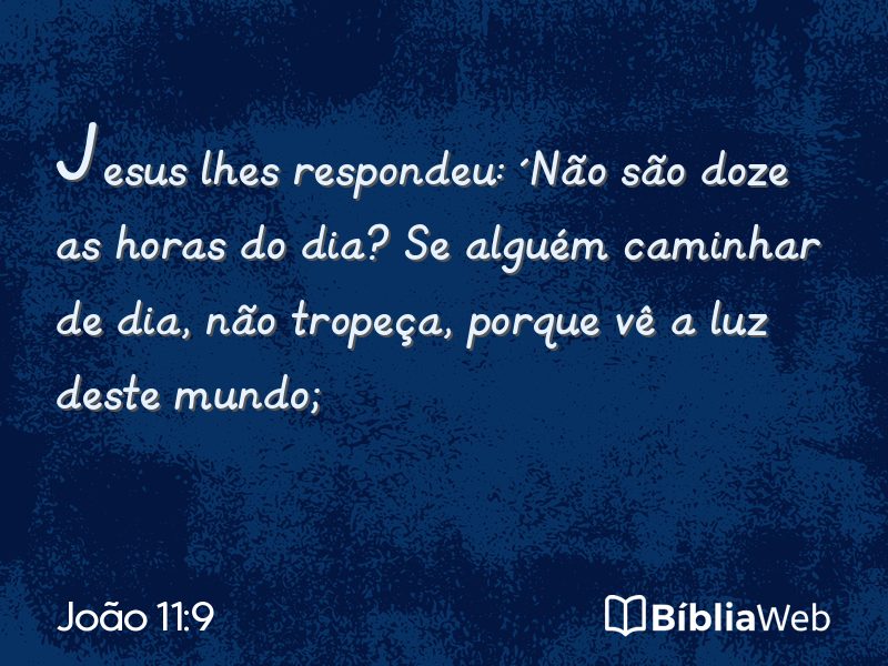João 11:9 em imagem para compartilhar