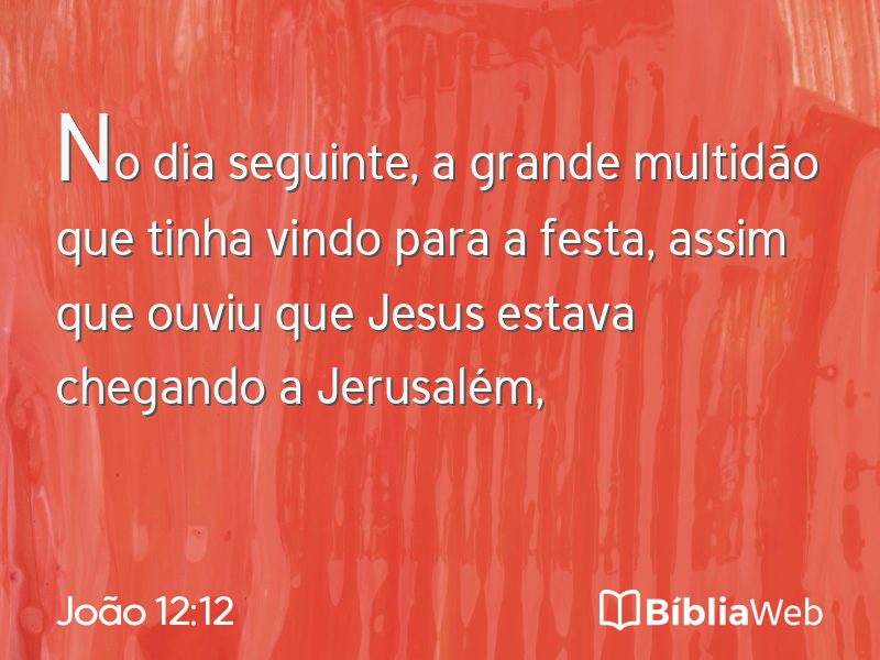 João 12:12 em imagem para compartilhar