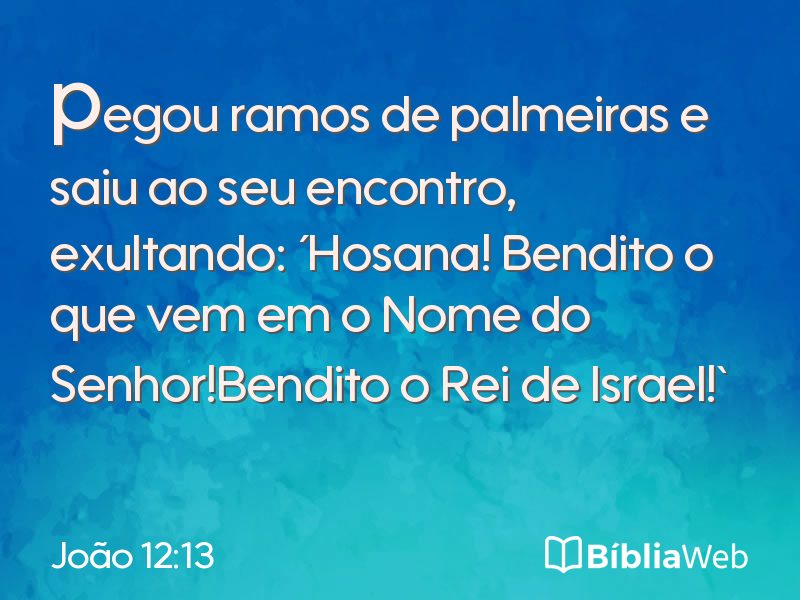 João 12:13 em imagem para compartilhar