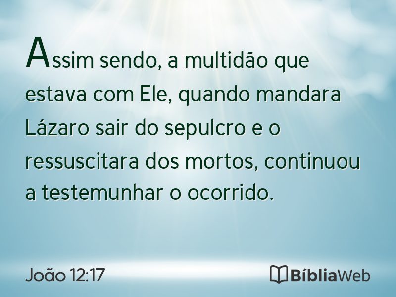 João 12:17 em imagem para compartilhar