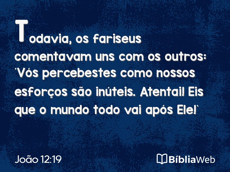 João 12:19 em imagem para compartilhar