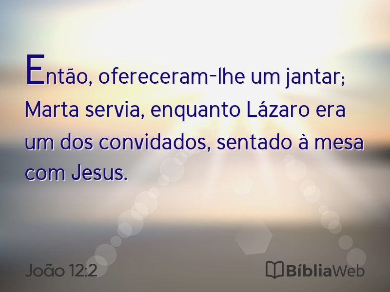 João 12:2 em imagem para compartilhar