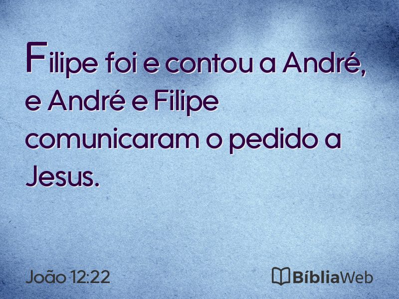 João 12:22 em imagem para compartilhar