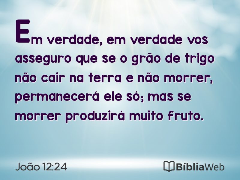 João 12:24 em imagem para compartilhar