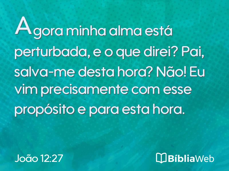 João 12:27 em imagem para compartilhar