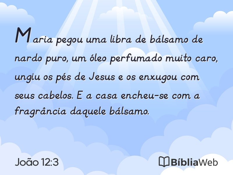 João 12:3 em imagem para compartilhar