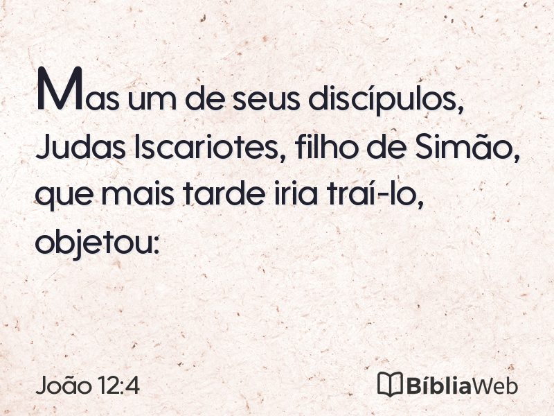 João 12:4 em imagem para compartilhar