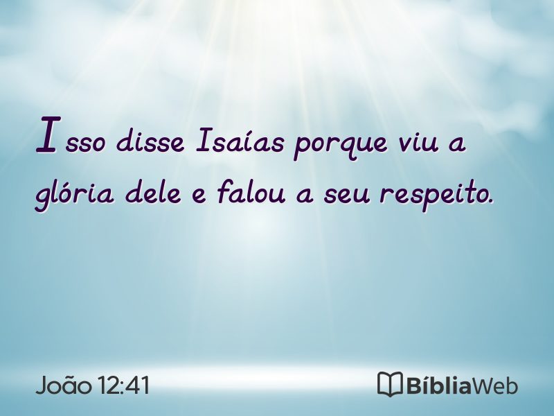 João 12:41 em imagem para compartilhar