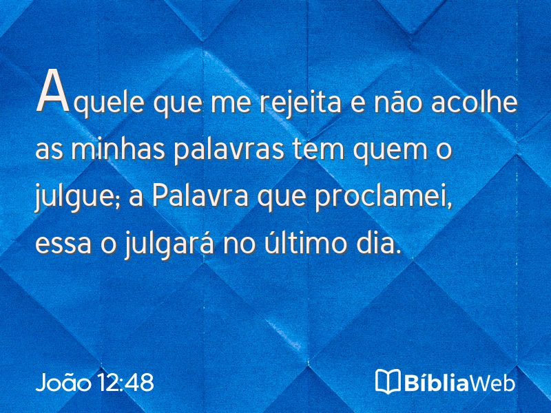 João 12:48 em imagem para compartilhar